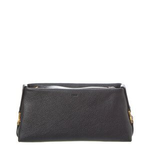 Chloé Tulip Leather Pouch, Black